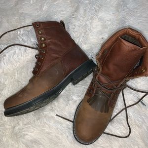 Smoky Mountain Lace Up Brown Work Boots